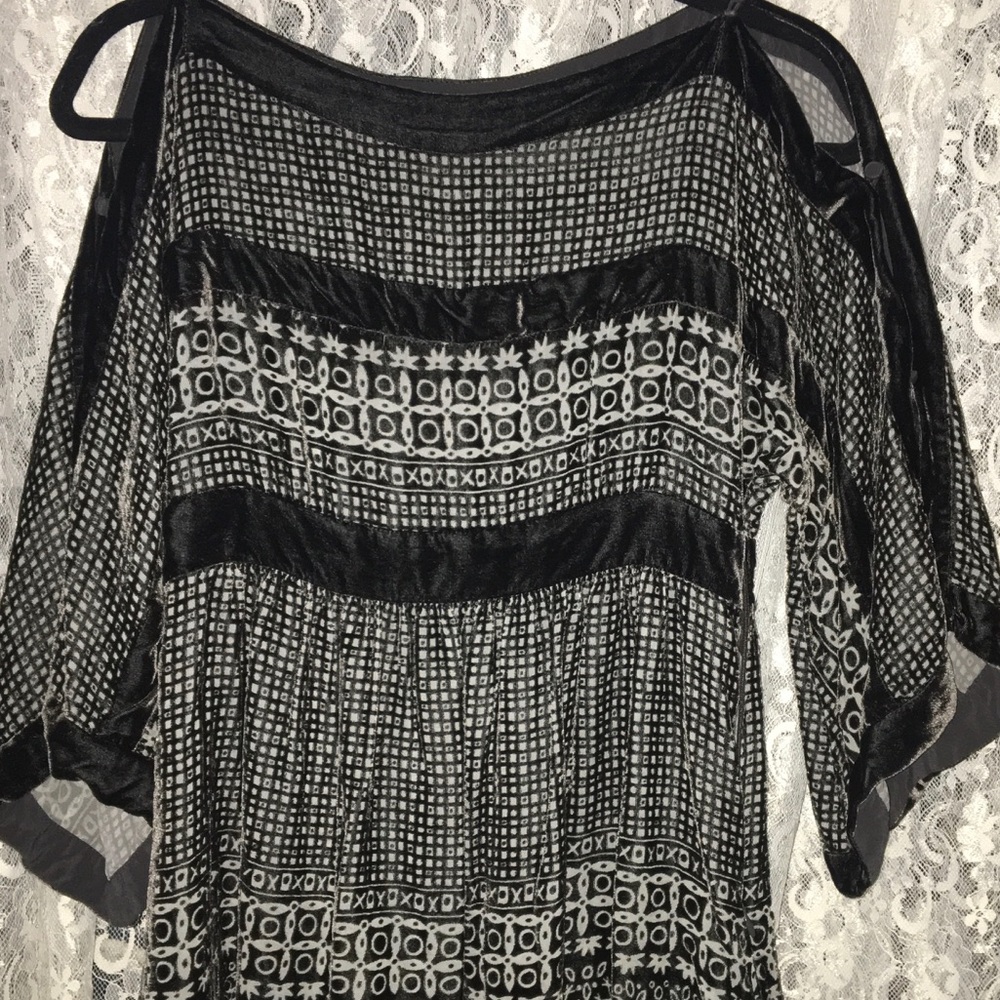 BCBG Black Velvet top